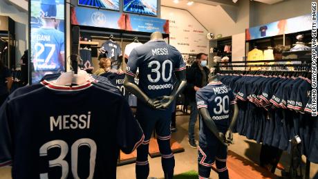 Lionel Messi shirts have been in high demand at PSG&#39;s club stores.