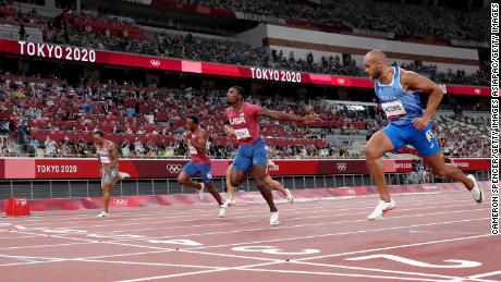 Jacobs takes victory in the men&#39;s Olympic 100m final. 