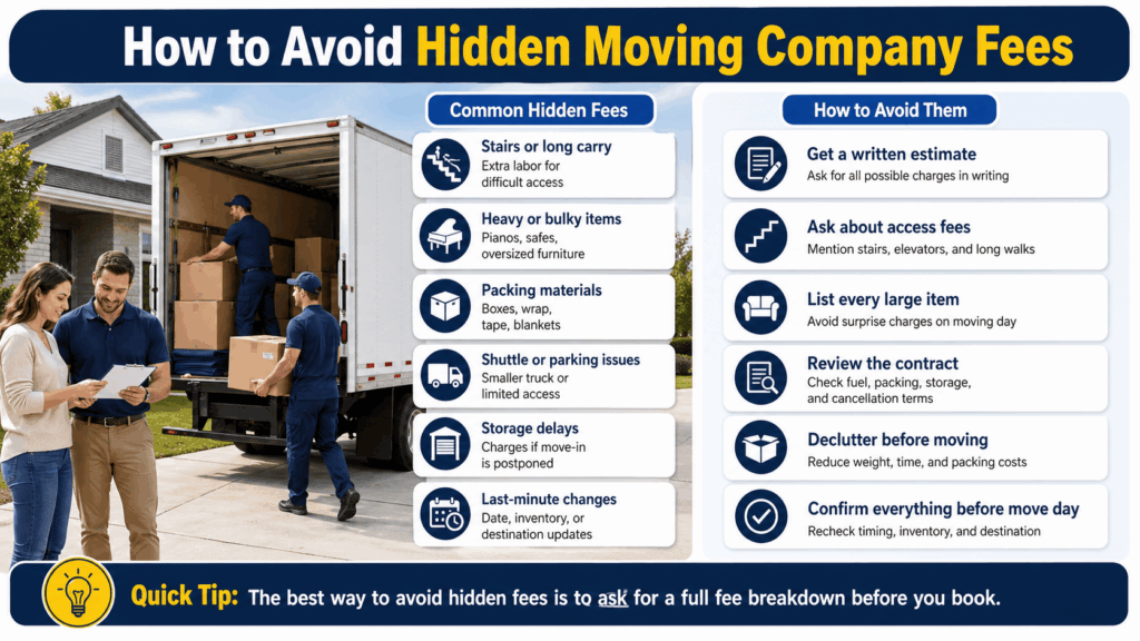 how to avoid hidden moving company fees